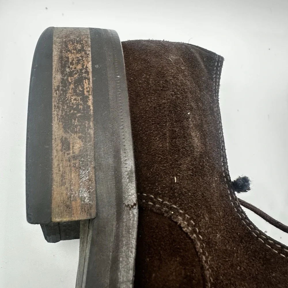 FACONNABLE Andrea Oxfords Made in Italy Shoes Brown Suede Men's US 9.5 42.5 EU